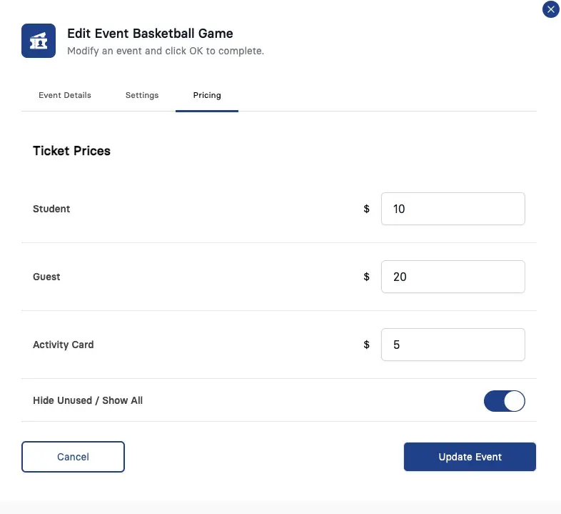 Ticket Pricing