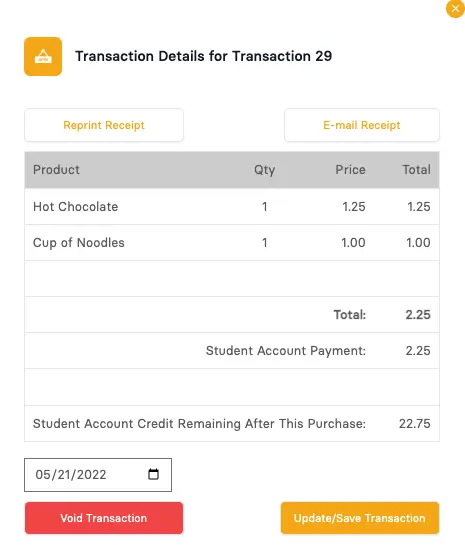 Modifying a Transaction